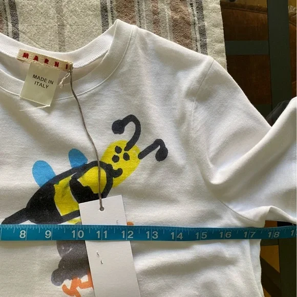 Marni Kids Bird Bee Kids Drawing Tee T-shirt 14 - Picture 12 of 14